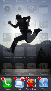 iPhone screen capture to show running apps